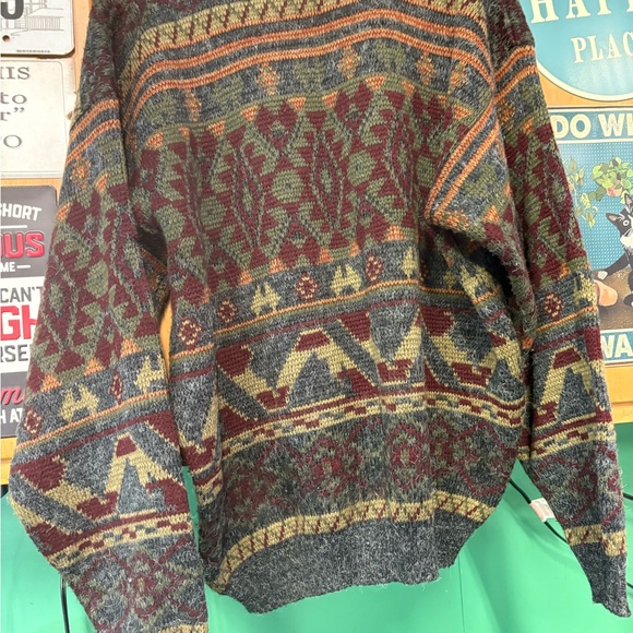 Sears Men's Crewneck Sweater - Multicolor Geometric - Picture 8 of 10